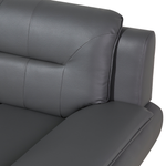 3-Sitzer Sofa Kunstleder grau LEIRA