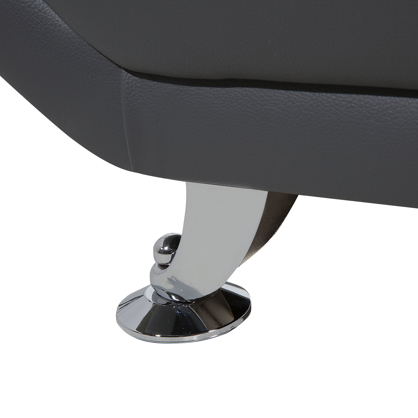 3-Sitzer Sofa Kunstleder grau LEIRA