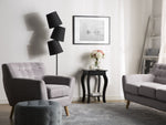 Couchtisch schwarz quadratisch 38 x 38 cm AVON
