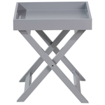 Couchtisch grau quadratisch 40 x 40 cm CHESTER
