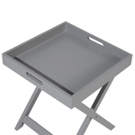 Couchtisch grau quadratisch 40 x 40 cm CHESTER