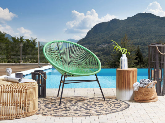 Rattanstuhl Kunststoff grün ø 76 cm ACAPULCO