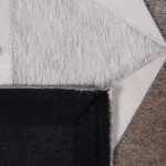 Teppich Kuhfell grau 140 x 200 cm Patchwork Kurzflor ALAKA