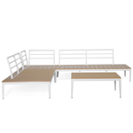 Garten Ecksofa mit Tisch 5-Sitzer POSITANO Grau