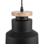 Hängelampe schwarz Glockenform NEVA