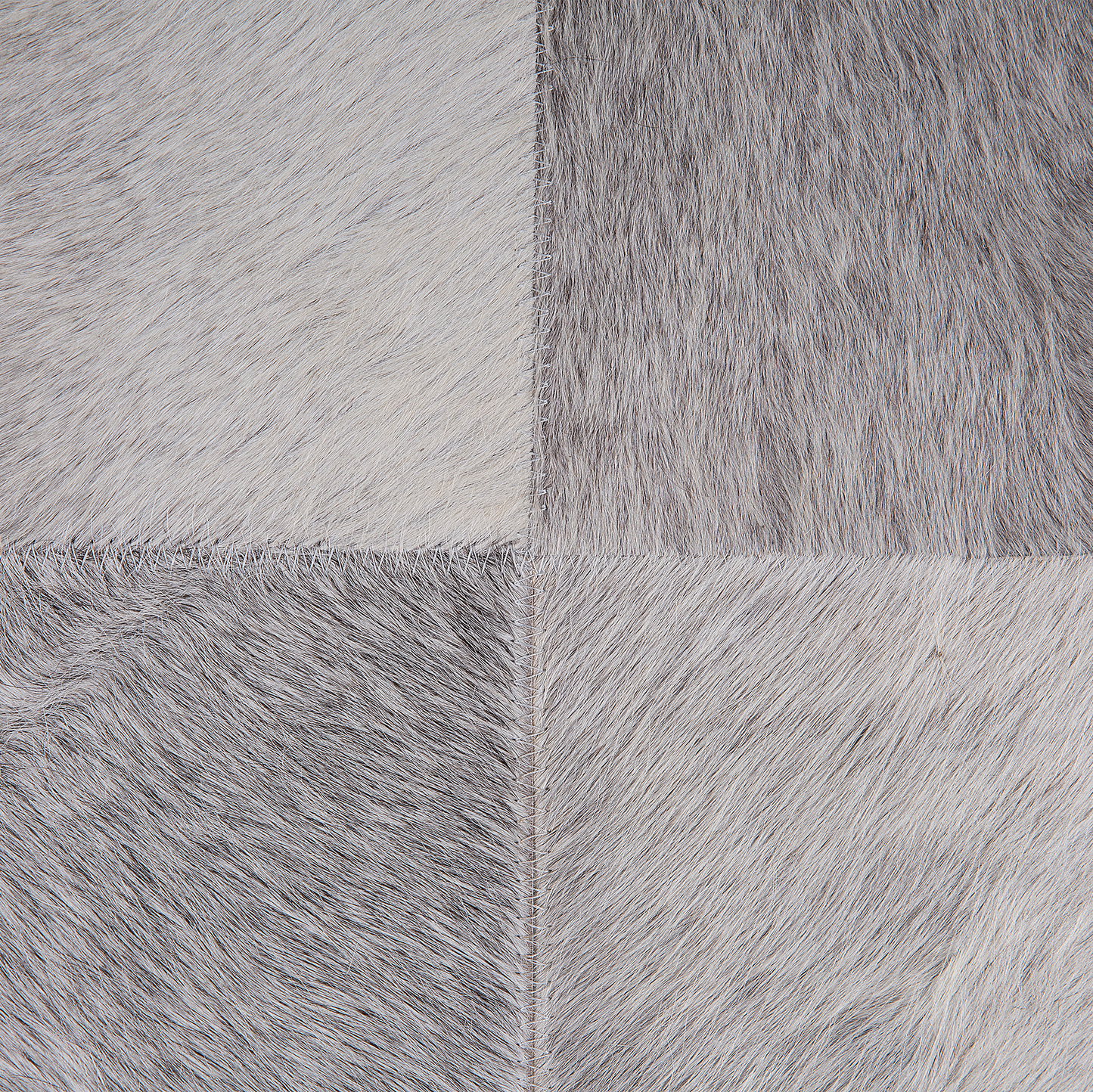 Teppich Kuhfell hellgrau 140 x 200 cm Patchwork Kurzflor ALACAM