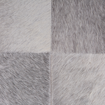 Teppich Kuhfell hellgrau 140 x 200 cm Patchwork Kurzflor ALACAM