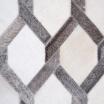 Teppich Kuhfell grau 160 x 230 cm Patchwork Kurzflor AYDIN