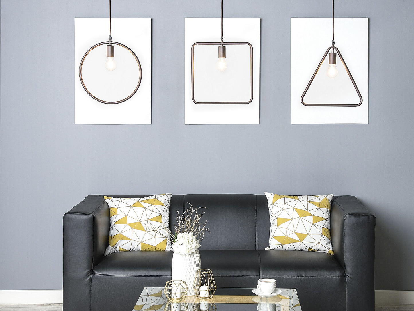 Hängelampe JURUENA Metall Dunkelbraun