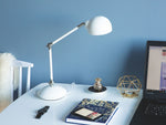 Schreibtischlampe HELMAND verstellbar Metall Weiss