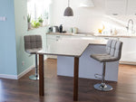 Set mit 2 Barstühlen MARION drehbar Hellbeige