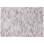 Teppich Kuhfell grau 160 x 230 cm Patchwork Kurzflor AHILLI