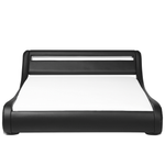 Bett Kunstleder schwarz 180 x 200 cm mit LED-Beleuchtung AVIGNON