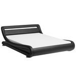 Bett Kunstleder schwarz 180 x 200 cm mit LED-Beleuchtung AVIGNON