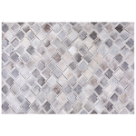 Teppich Kuhfell grau 160 x 230 cm geometrisches Muster Kurzflor AGACLI