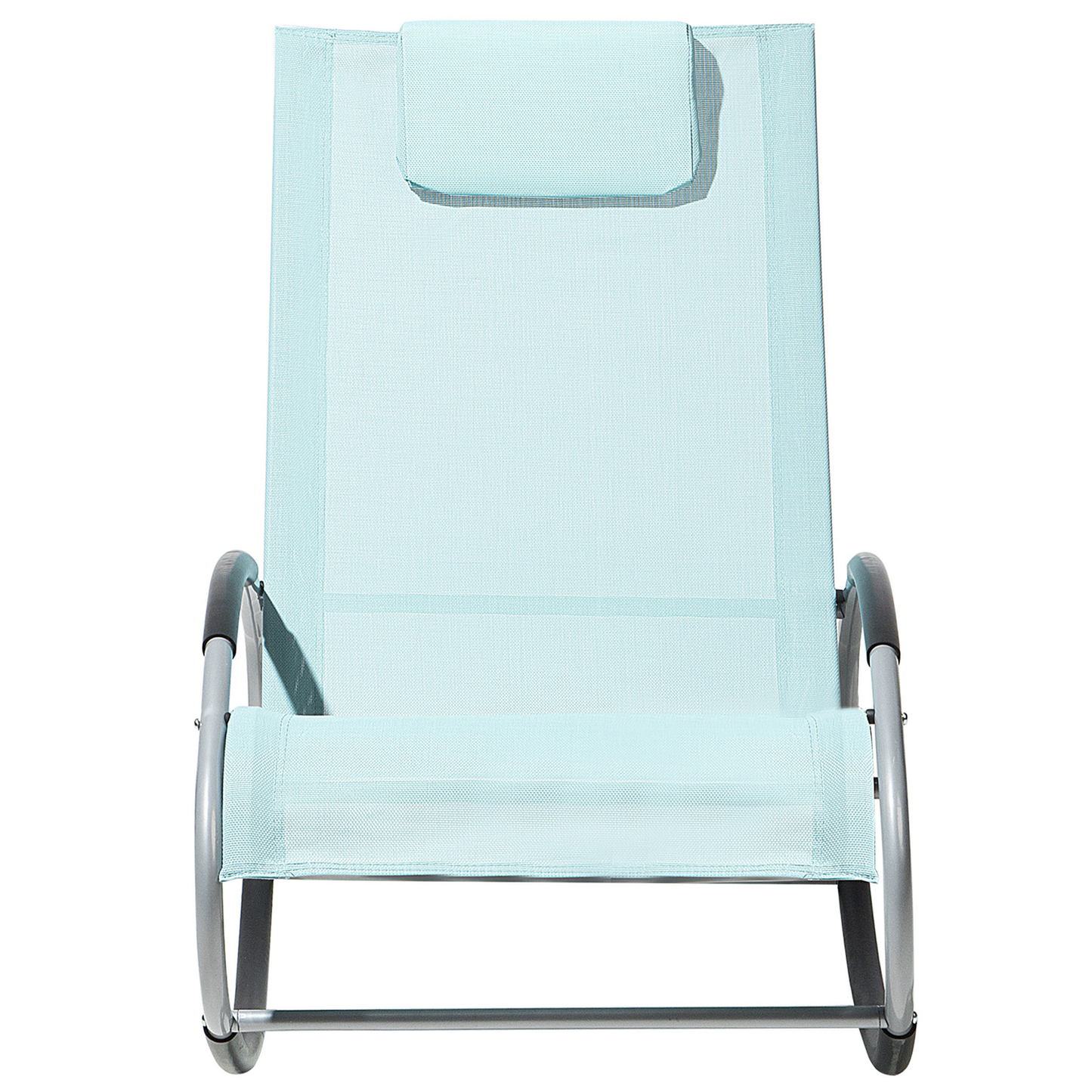 Gartenstuhl Textil hellblau Schaukelfunktion CAMPO