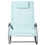 Gartenstuhl Textil hellblau Schaukelfunktion CAMPO