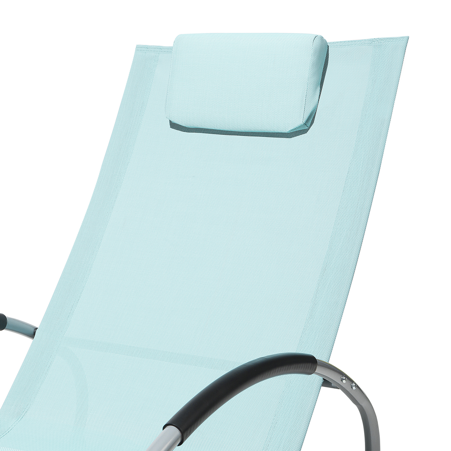 Gartenstuhl Textil hellblau Schaukelfunktion CAMPO