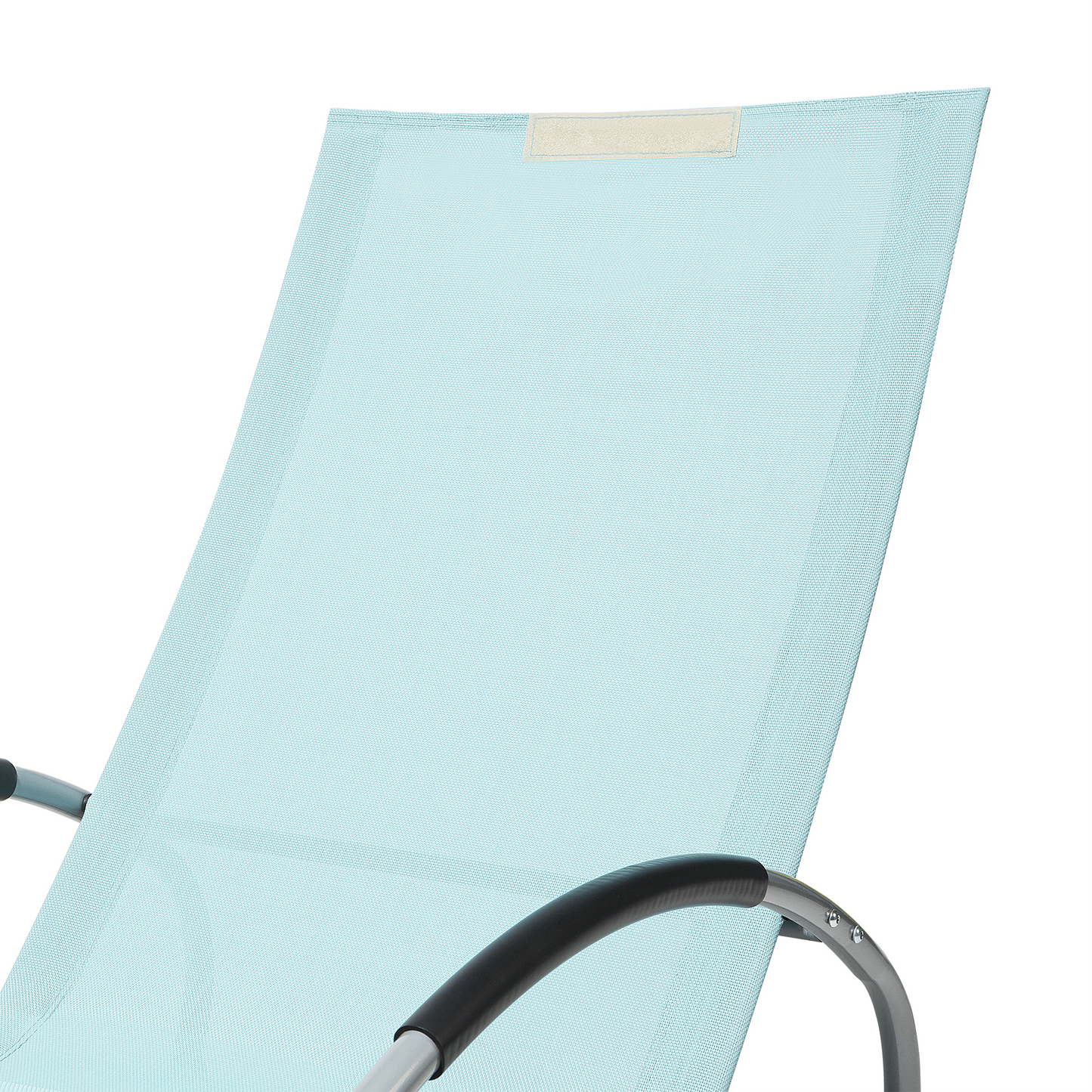 Gartenstuhl Textil hellblau Schaukelfunktion CAMPO