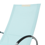 Gartenstuhl Textil hellblau Schaukelfunktion CAMPO