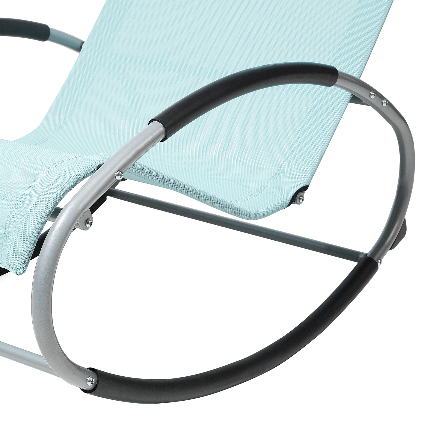 Gartenstuhl Textil hellblau Schaukelfunktion CAMPO