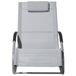 Gartenliege grau Textil Schaukelfunktion CARANO