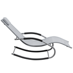 Gartenliege grau Textil Schaukelfunktion CARANO