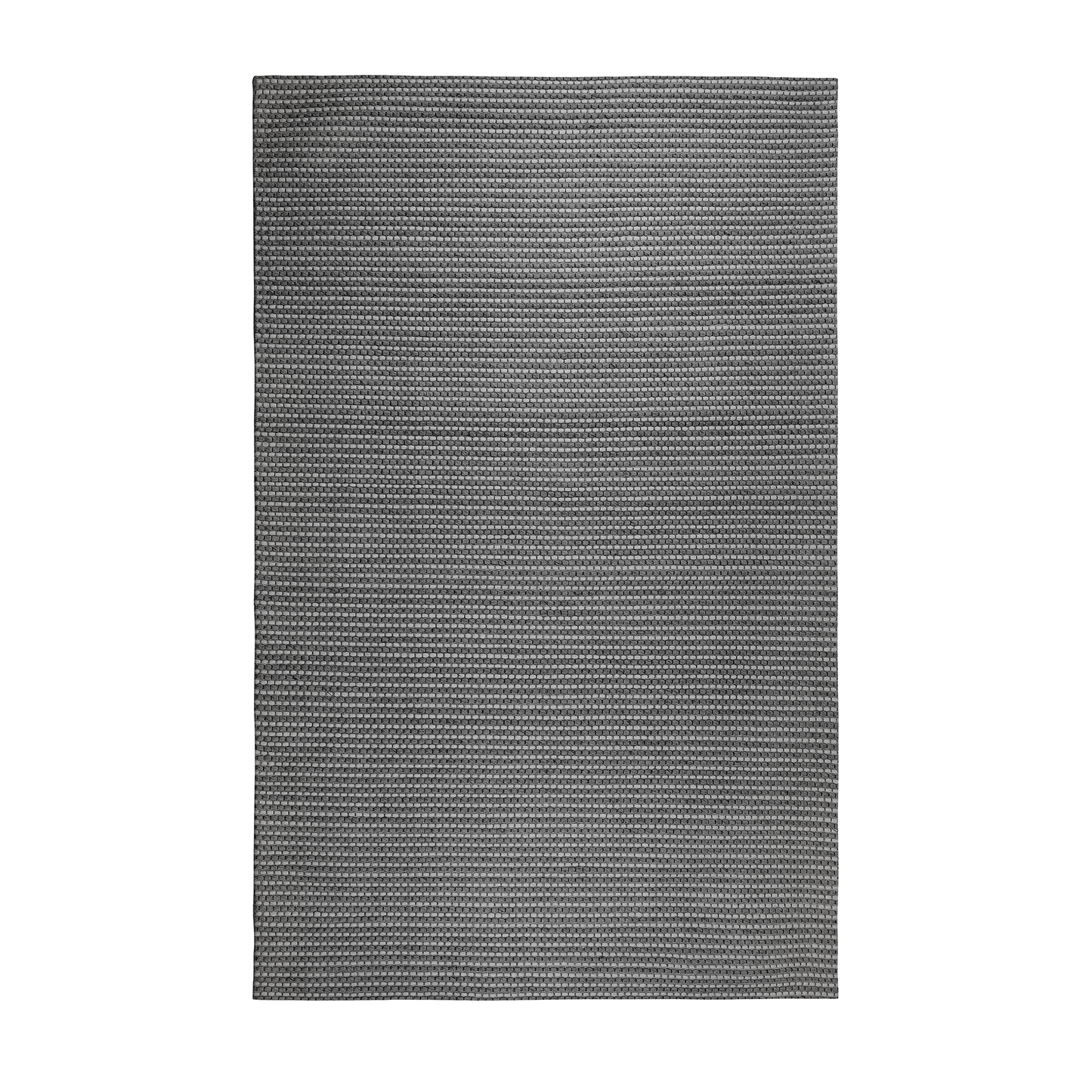 Teppich Wolle dunkelgrau 140 x 200 cm Kurzflor KILIS