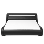 Bett Kunstleder schwarz 160 x 200 cm  mit LED-Beleuchtung AVIGNON