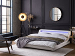 Bett Kunstleder weiss 180 x 200 cm  mit LED-Beleuchtung AVIGNON