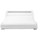 Bett Kunstleder weiss 180 x 200 cm  mit LED-Beleuchtung AVIGNON