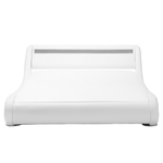 Bett Kunstleder weiss 160 x 200 cm mit LED-Beleuchtung AVIGNON