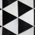 Teppich Kuhfell schwarz-weiss 160 x 230 cm geometrisches Muster Kurzflor ODEMIS