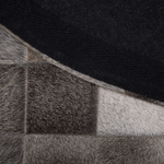 Teppich Kuhfell grau ⌀ 140 cm Patchwork Kurzflor BERGAMA