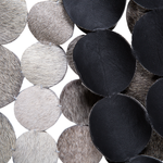 Teppich Kuhfell grau ⌀ 140 cm Patchwork Kurzflor HILVAN