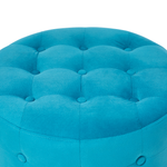 Pouf Samtstoff ⌀ 55 cm türkis TAMPA