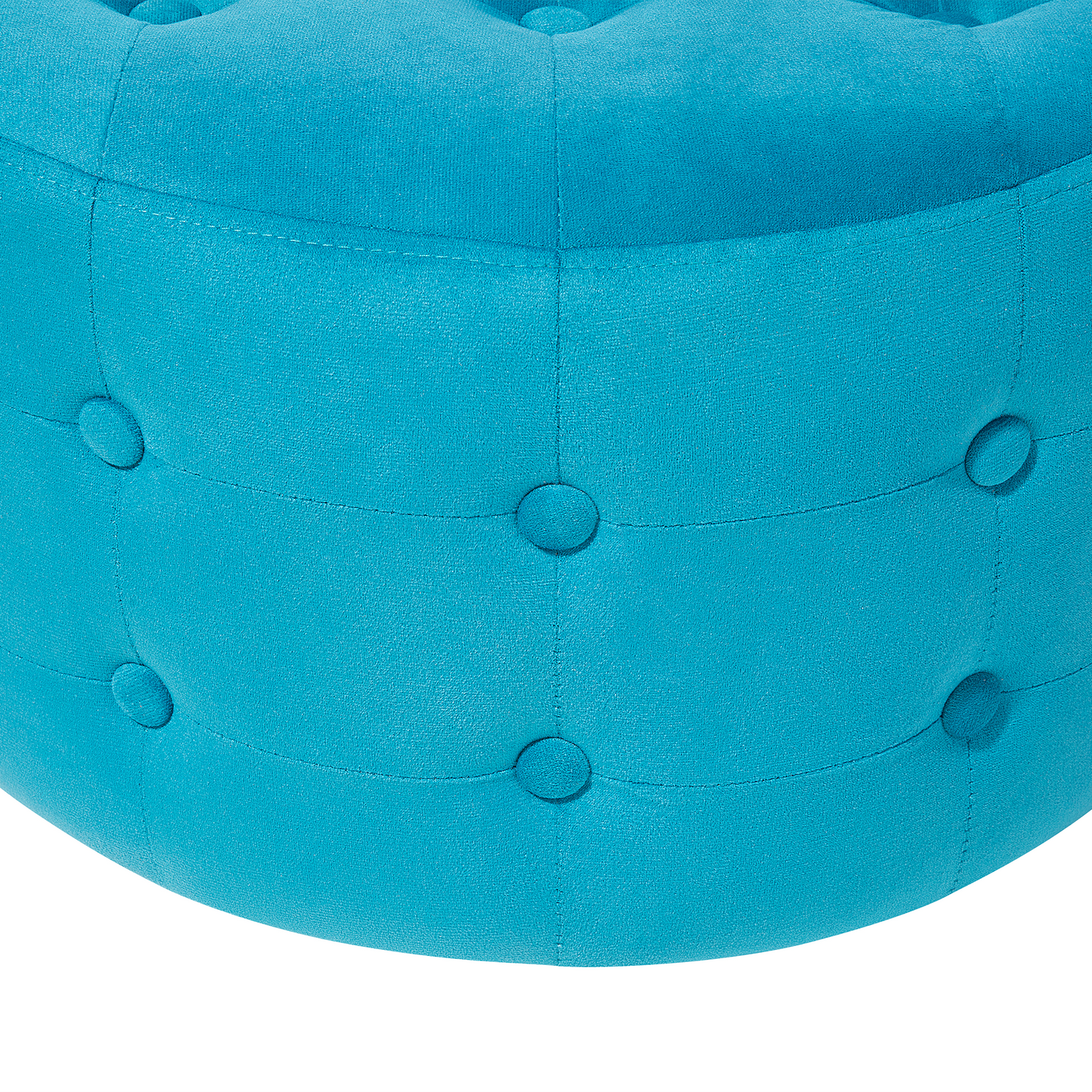 Pouf Samtstoff ⌀ 55 cm türkis TAMPA