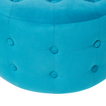 Pouf Samtstoff ⌀ 55 cm türkis TAMPA