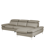 4-Sitzer Ecksofa Leder taupe linksseitig FARILA