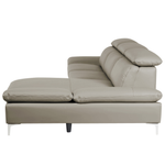 4-Sitzer Ecksofa Leder taupe linksseitig FARILA