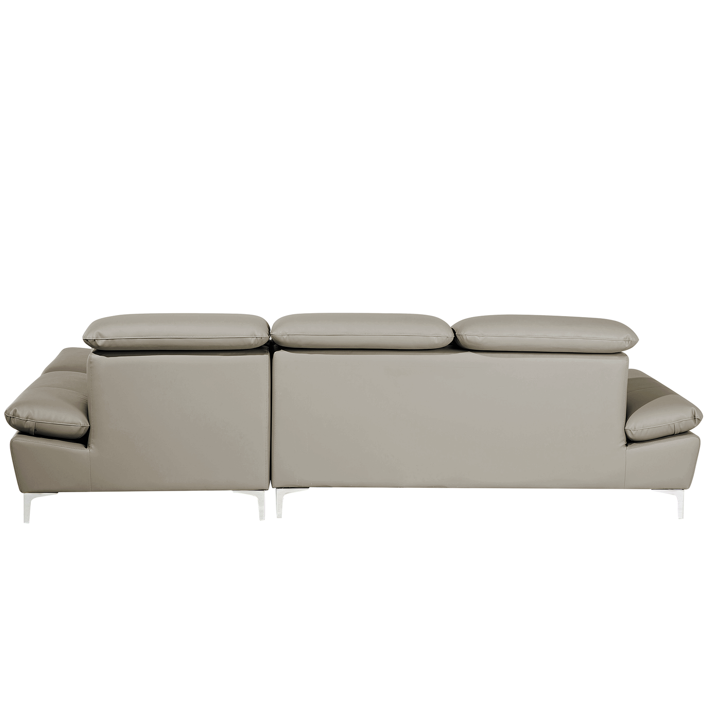 4-Sitzer Ecksofa Leder taupe linksseitig FARILA