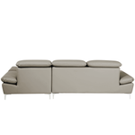 4-Sitzer Ecksofa Leder taupe linksseitig FARILA