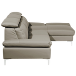 4-Sitzer Ecksofa Leder taupe linksseitig FARILA