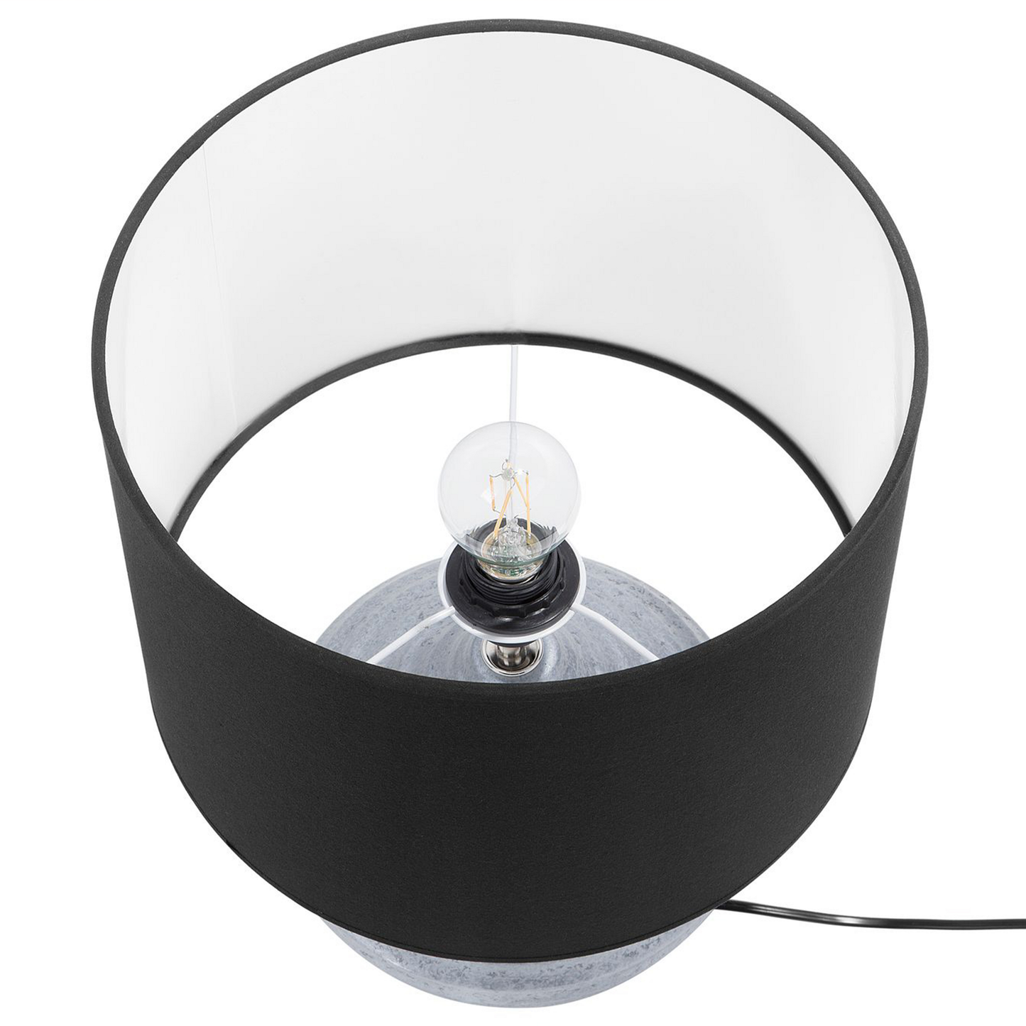 Tischleuchte KUBAN Keramik Silber