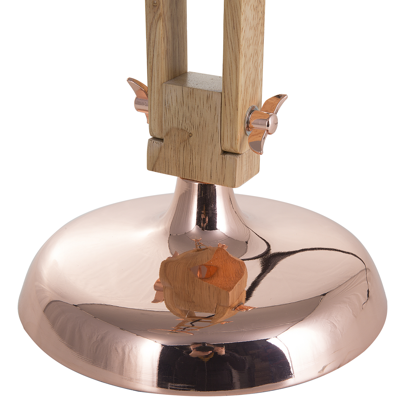 Schreibtischlampe SALADO verstellbar Holz Kupfer