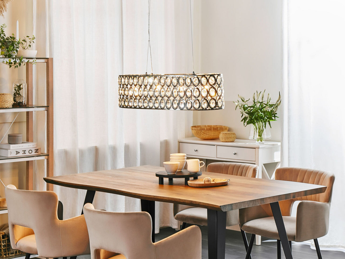 Hängelampe TENNA Metall Silber