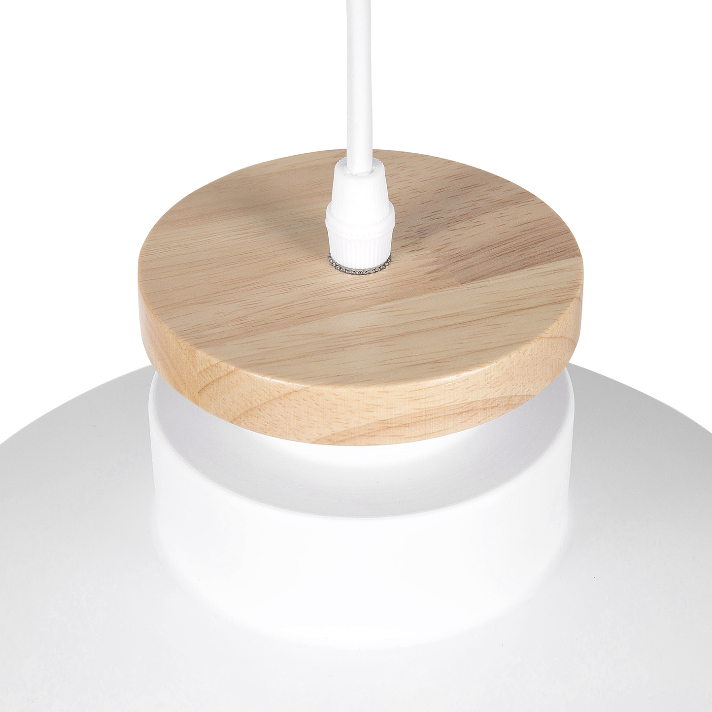 Hängelampe weiss Glockenform DANUBE