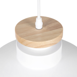 Hängelampe weiss Glockenform DANUBE