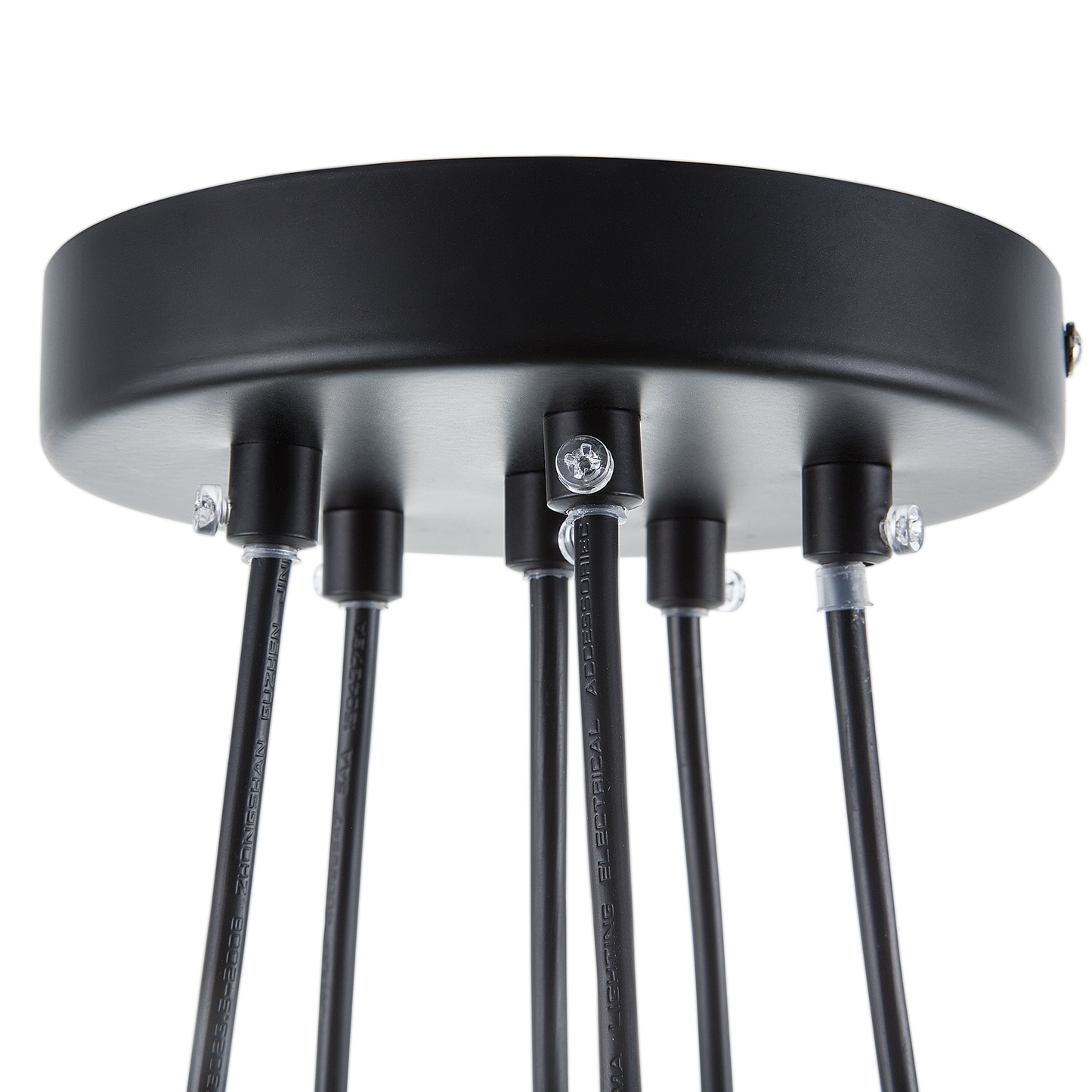 Hängelampe schwarz 6-flammig quadratisch CHRISOLA