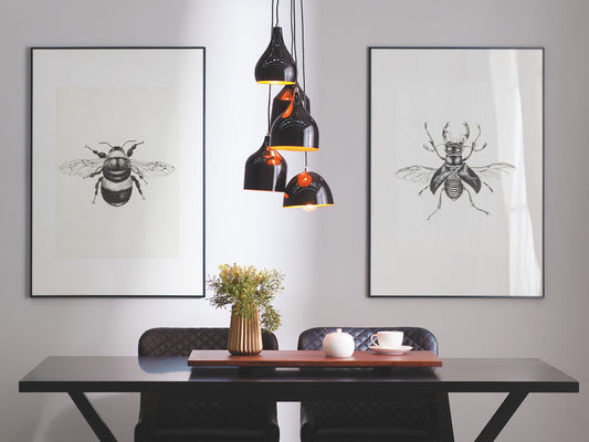 Hängelampe SAVIO Metall Goldbraun Schwarz